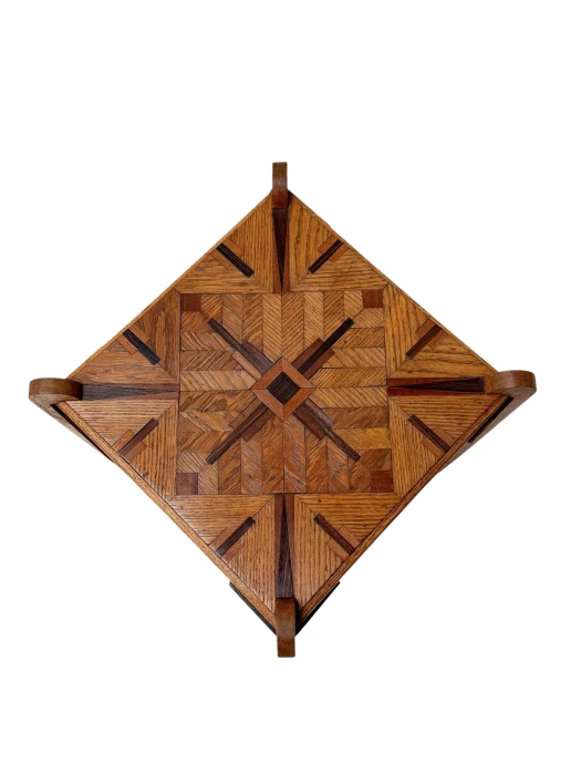 Art Deco Amsterdamse School Two-Tier Side Table with Marquetry 1920s